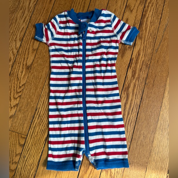 Hanna Andersson Red, White, and Blue Striped Romper - Size 12-18 Months - Picture 1 of 2